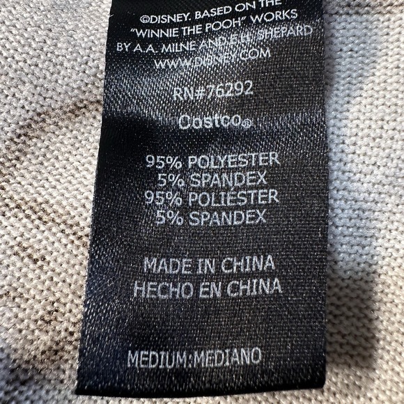 Disney Winnie the Pooh Pajama Set Womens Medium Brown Knit Joggers 2pc - Picture 8 of 12